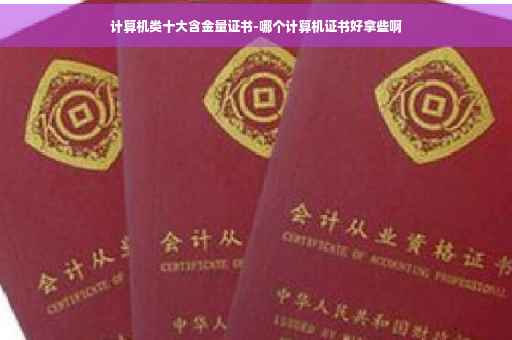 计算机类十大含金量证书-哪个计算机证书好拿些啊