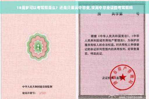 18周岁可以考驾照是么？还是只要高中毕业,没高中毕业证能考驾照吗