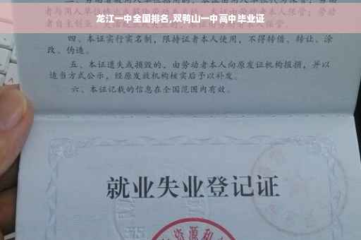 龙江一中全国排名,双鸭山一中高中毕业证