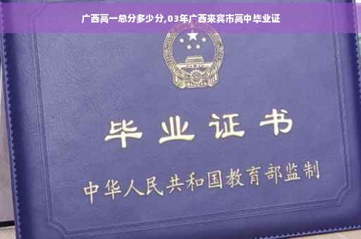 广西高一总分多少分,03年广西来宾市高中毕业证