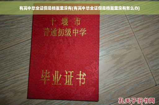 有高中毕业证但是档案里没有(有高中毕业证但是档案里没有怎么办)
