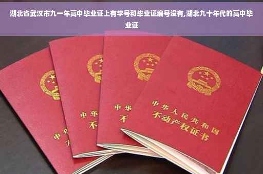 湖北省武汉市九一年高中毕业证上有学号和毕业证编号没有,湖北九十年代的高中毕业证