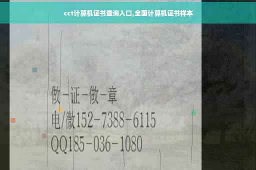 cct计算机证书查询入口,全国计算机证书样本