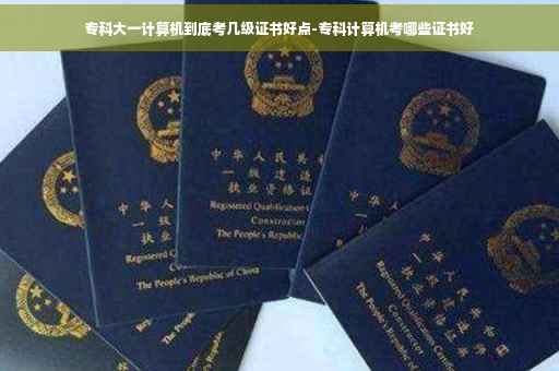 专科大一计算机到底考几级证书好点-专科计算机考哪些证书好