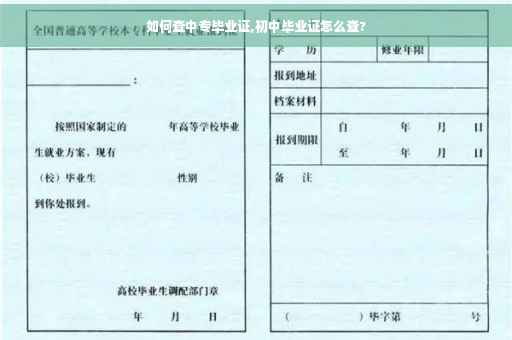 如何查中专毕业证,初中毕业证怎么查?