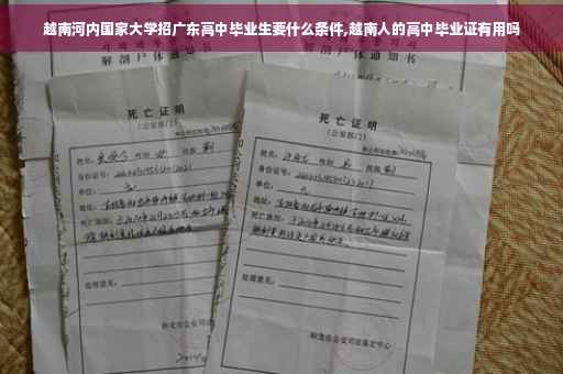 越南河内国家大学招广东高中毕业生要什么条件,越南人的高中毕业证有用吗