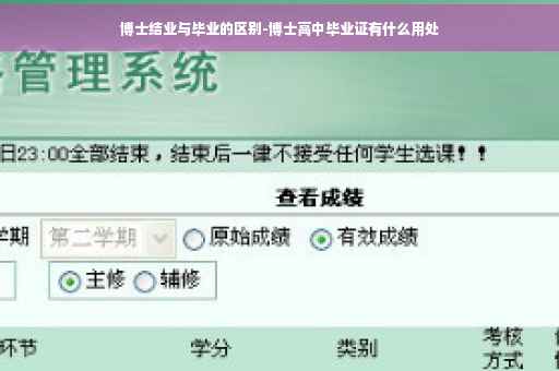 博士结业与毕业的区别-博士高中毕业证有什么用处