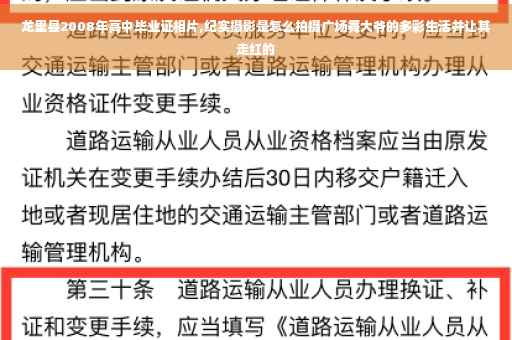 龙里县2008年高中毕业证相片,纪实摄影是怎么拍摄广场舞大爷的多彩生活并让其走红的