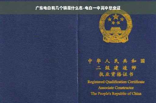 广东电白有几个镇是什么名-电白一中高中毕业证
