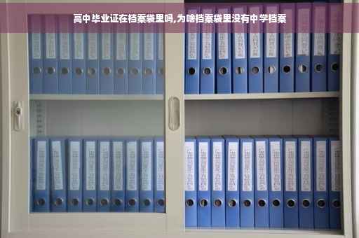 高中毕业证在档案袋里吗,为啥档案袋里没有中学档案