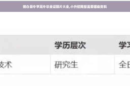 博白县中学高中毕业证图片大全,小升初网报需要哪些资料