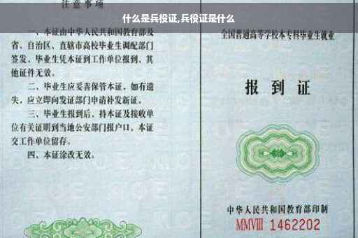 什么是兵役证,兵役证是什么