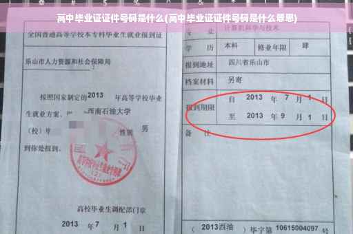 高中毕业证证件号码是什么(高中毕业证证件号码是什么意思)