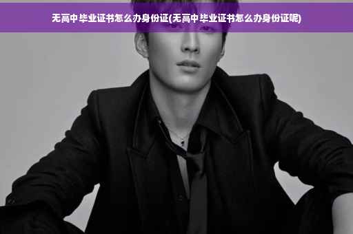 无高中毕业证书怎么办身份证(无高中毕业证书怎么办身份证呢) 无高中毕业证书怎么办身份证(无高中毕业证书怎么办身份证呢)