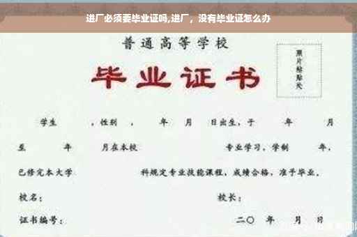 进厂必须要毕业证吗,进厂,没有毕业证怎么办 进厂必须要毕业证吗,进厂,没有毕业证怎么办