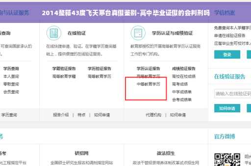 2014整箱43度飞天茅台真假鉴别-高中毕业证假的会判刑吗