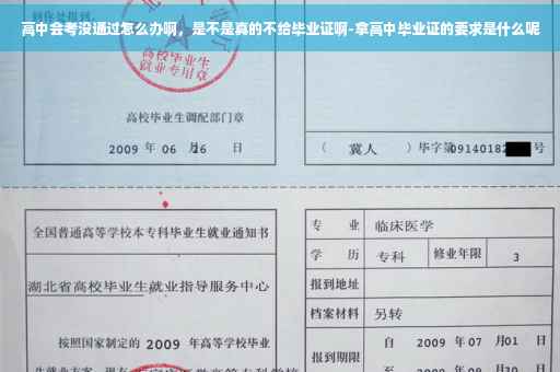 高中会考没通过怎么办啊，是不是真的不给毕业证啊-拿高中毕业证的要求是什么呢