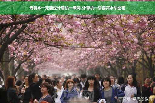 专转本一定要过计算机一级吗,计算机一级要高中毕业证