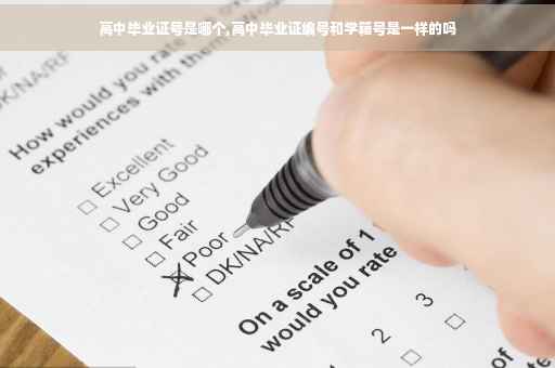 高中毕业证号是哪个,高中毕业证编号和学籍号是一样的吗