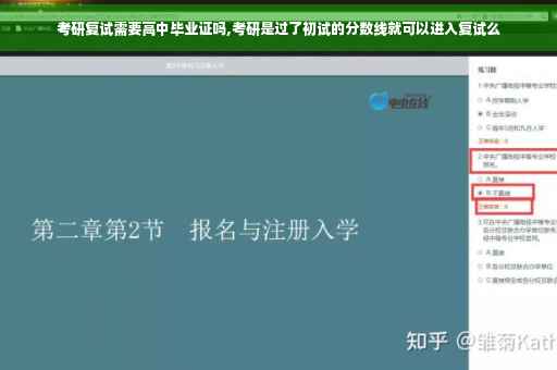 考研复试需要高中毕业证吗,考研是过了初试的分数线就可以进入复试么