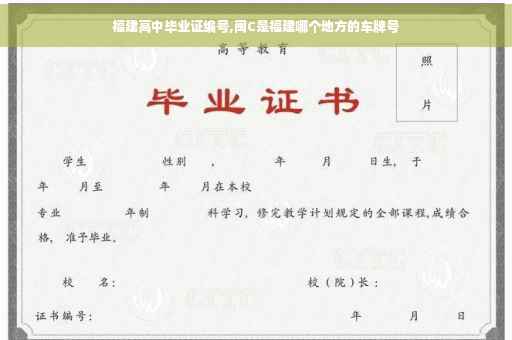 福建高中毕业证编号,闽C是福建哪个地方的车牌号