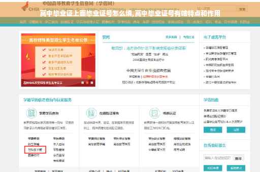 高中毕业证上面毕业证号怎么填,高中毕业证号有啥特点和作用