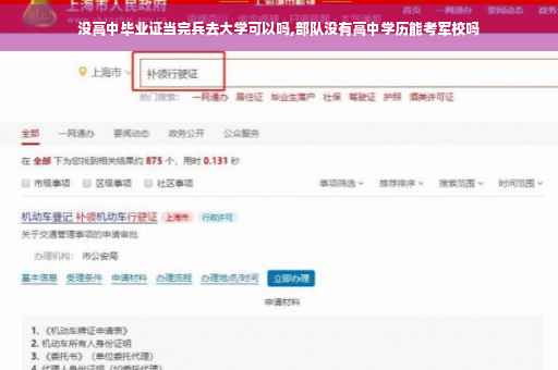 没高中毕业证当完兵去大学可以吗,部队没有高中学历能考军校吗