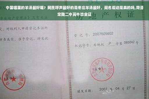 中国哪里的羊汤最好喝？网民呼声最好的是枣庄羊汤最好，闻名遐迩是真的吗,菏泽定陶二中高中毕业证
