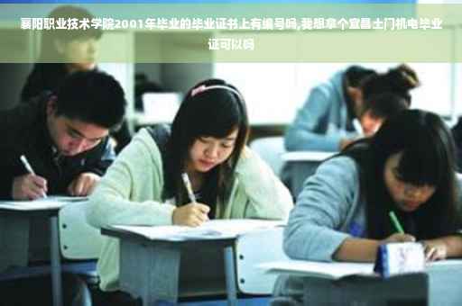 襄阳职业技术学院2001年毕业的毕业证书上有编号吗,我想拿个宜昌土门机电毕业证可以吗