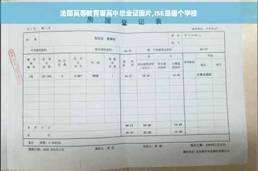 法国高等教育署高中毕业证图片,ISE是哪个学校