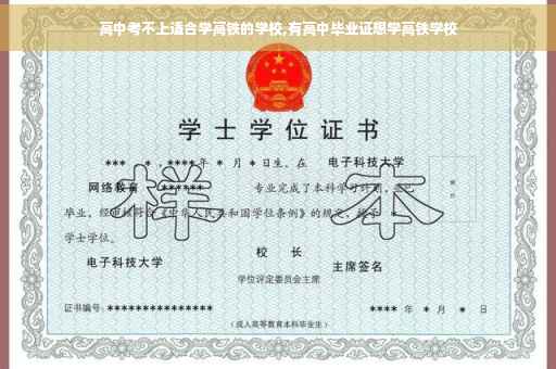 高中考不上适合学高铁的学校,有高中毕业证想学高铁学校