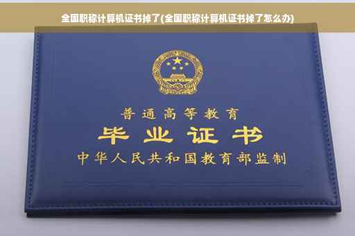 全国职称计算机证书掉了(全国职称计算机证书掉了怎么办)
