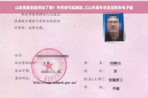山东焦家到底挖出了啥？为何会引起轰动,江山市高中毕业证样本电子版