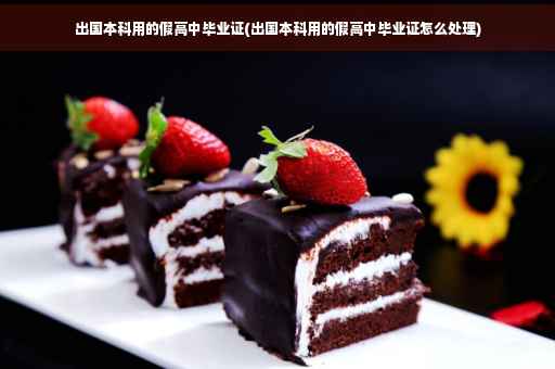 出国本科用的假高中毕业证(出国本科用的假高中毕业证怎么处理)