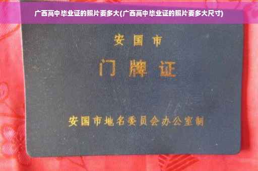 广西高中毕业证的照片要多大(广西高中毕业证的照片要多大尺寸)