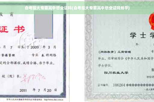 自考报大专要高中毕业证吗(自考报大专要高中毕业证吗知乎)