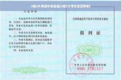 3加2大专高中毕业证(3加2大专毕业证样本)