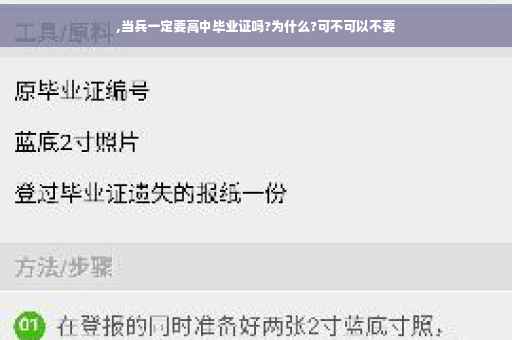 ,当兵一定要高中毕业证吗?为什么?可不可以不要