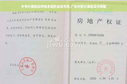 中专计算机科学技术是职业证书吗,广东中职计算机证书领取