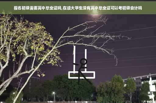 报名初级需要高中毕业证吗,在读大学生没有高中毕业证可以考初级会计吗