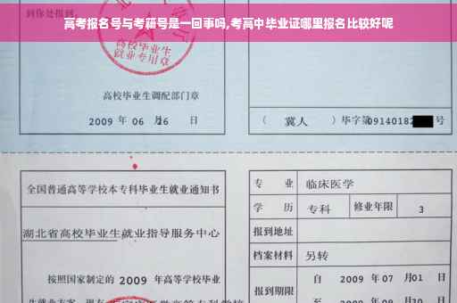 高考报名号与考籍号是一回事吗,考高中毕业证哪里报名比较好呢
