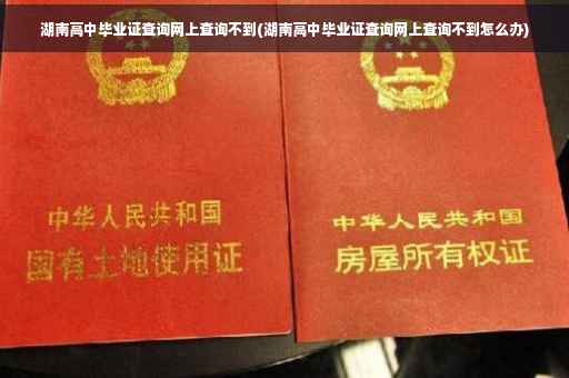 湖南高中毕业证查询网上查询不到(湖南高中毕业证查询网上查询不到怎么办)