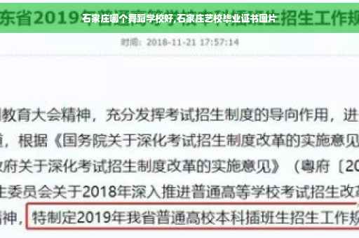 石家庄哪个舞蹈学校好,石家庄艺校毕业证书图片
