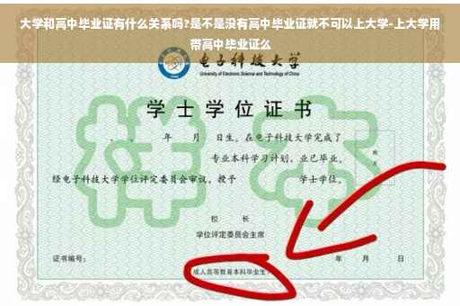 大学和高中毕业证有什么关系吗?是不是没有高中毕业证就不可以上大学-上大学用带高中毕业证么