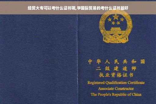 经贸大专可以考什么证书呢,学国际贸易的考什么证书最好
