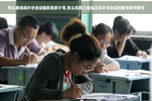 怎么查询高中毕业证编码是多少号,怎么在网上查自己高中毕业证的编号和学籍号