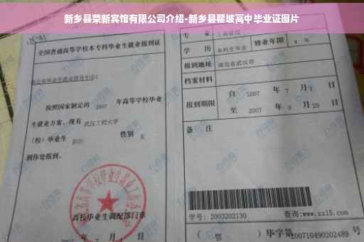 新乡县荣新宾馆有限公司介绍-新乡县翟坡高中毕业证图片