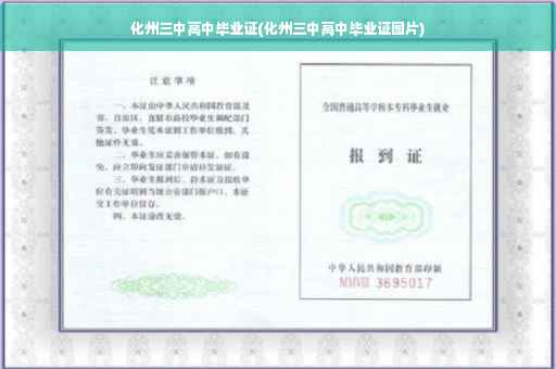化州三中高中毕业证(化州三中高中毕业证图片)