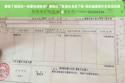 参加了应征兵一定要去体检吗？体检过了就要去当兵了吗-验兵需要高中毕业证吗现在