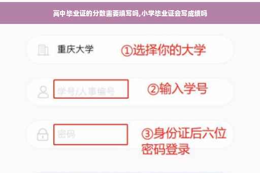 高中毕业证的分数需要填写吗,小学毕业证会写成绩吗